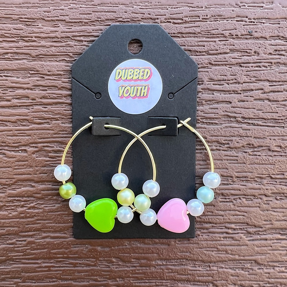 Sweetheart Hoop Earrings 🍬
